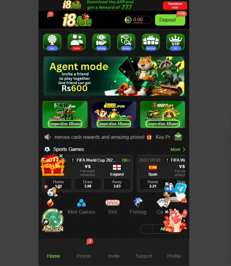 I8 Fun Game Interface